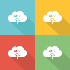 Environmental Pollution Flat Icon Concept