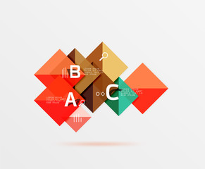 Geometric square and triangle template