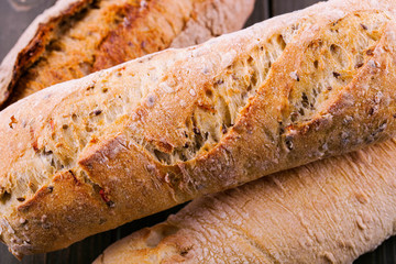 Close-up of wholemeal bread