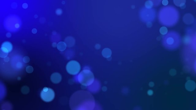 Abstract blue background with bokeh.Loop Animations. With a central location for the text .