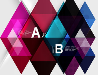 Triangle geometric infographic banner