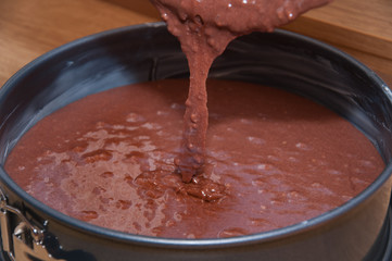 Schokoladen-Mandel Kuchen in Springform
