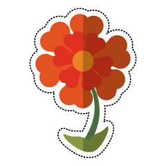 cartoon flower ornament natural vector illustration eps 10