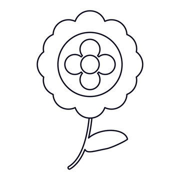 simple outline flower drawing clip art preview