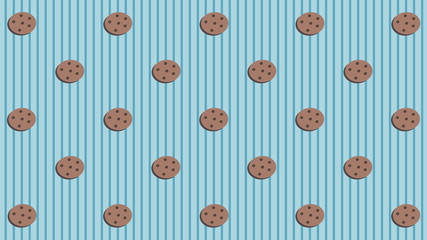 Background: cookies in light blue color