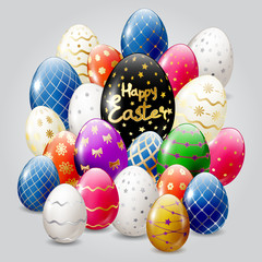 easter eggs different colors