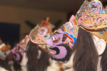 Javanese traditional mask, as part of the staging puppet shows, as well as wall decoration items and souvenirs.