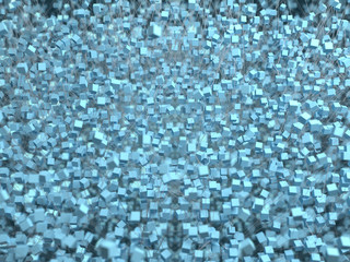 Futuristic shapes in virtual reality. Abstract background. High technology concept. 3D illustration.