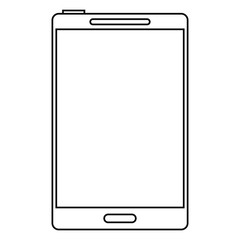 smartphone mobile technology line vector illustration eps 10