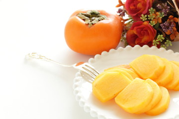 Autumn fruit, persimmon 