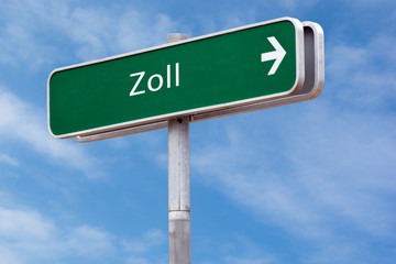Fototapeta premium Schild 126 - Zoll