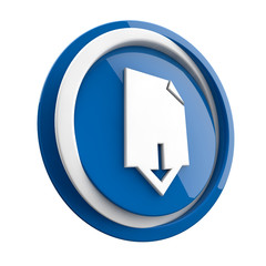 ikona plastikowa 3D niebieskie koło i pierścień