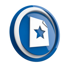 ikona plastikowa 3D niebieskie koło i pierścień