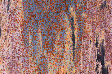 Old painted rusty metal vintage textured background