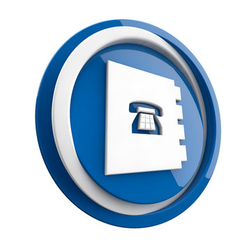 recommend clip art: ikona plastikowa 3D niebieskie koło i pierścień