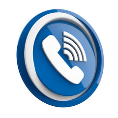 ikona plastikowa 3D niebieskie koło i pierścień © vempireart