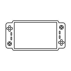 video game console portable line vector illustration eps 10