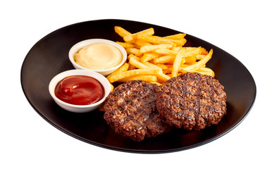 Minced meat burger stakes