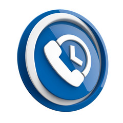 ikona plastikowa 3D niebieskie koło i pierścień