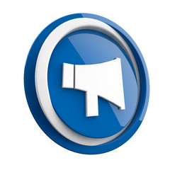 ikona plastikowa 3D niebieskie koło i pierścień