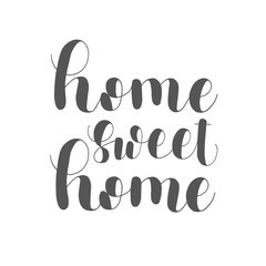 Home sweet home. Lettering illustration.