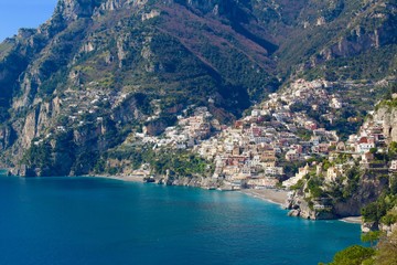 Obraz premium Positano - Il panorama della costiera amalfitana