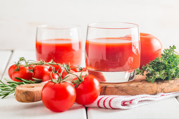 Tomato Juice and Fresh Tomatoes  