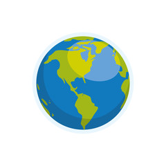 Isolated world earth icon vector illustration graphic design