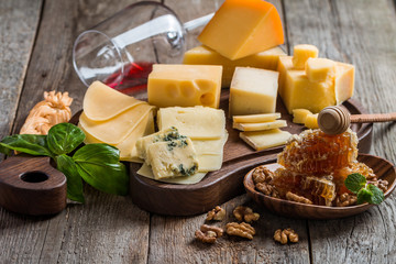 Various types of cheese