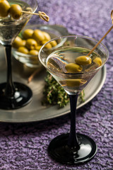 Two glasses of Dry Martini