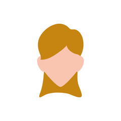 Woman faceless profile icon vector illustration graphic design