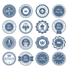 Emblems, badges and stamps - awards and seals designs