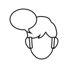 Man faceless profile icon vector illustration graphic design