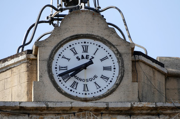 Fototapeta na wymiar Gockenturm mit Uhr