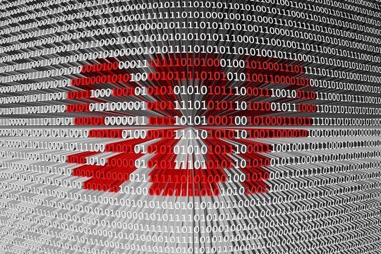 sdp in the form of binary code, 3D illustration