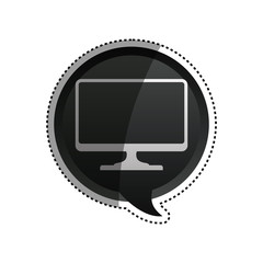 Fototapeta premium Computer screen technology icon vector illustration graphic design