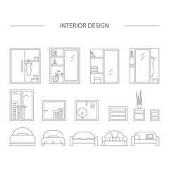 Linear interior design illustration