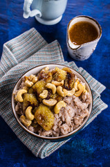 Rice porridge with banana