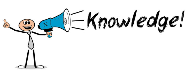 Knowledge! / Mann mit Megafon