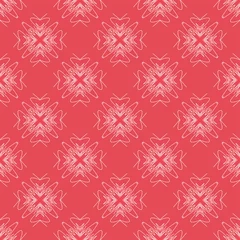 Foto op Canvas Vector Seamless geometry pattern flower, Abstract geometric background, print, retro texture, fashion design © shaadjutt36