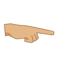 Hand pointing or pressing. Vector illustration