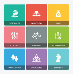 OPERATIONS MANAGEMENT ICON SET