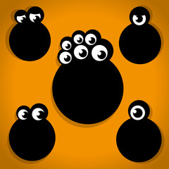 Scary Little Eyeball Monster Halloween Icons