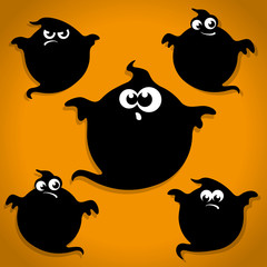 Scary Little Ghost Halloween Icons