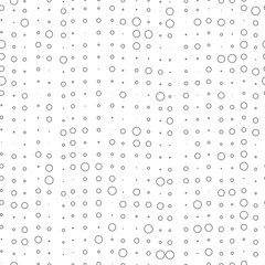 Seamless geometric black and white ornament generated by random circles