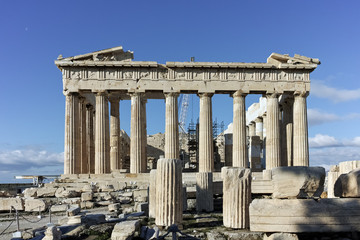 Fototapeta premium The Parthenon in the Acropolis of Athens, Attica, Greece
