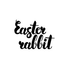 Easter Rabbit Handwritten Lettering