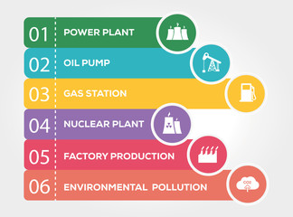 Heavy and Power Industry Infographic Concept