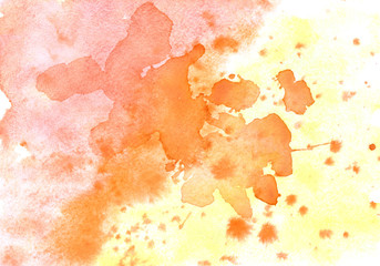 Yellow orange watercolor background