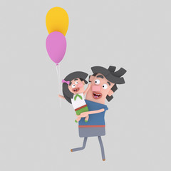 3d illustration.Happy father with daughter
Easy combine! Custom 3d illustration contact me!